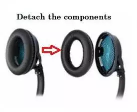 how to detach earpads to clean